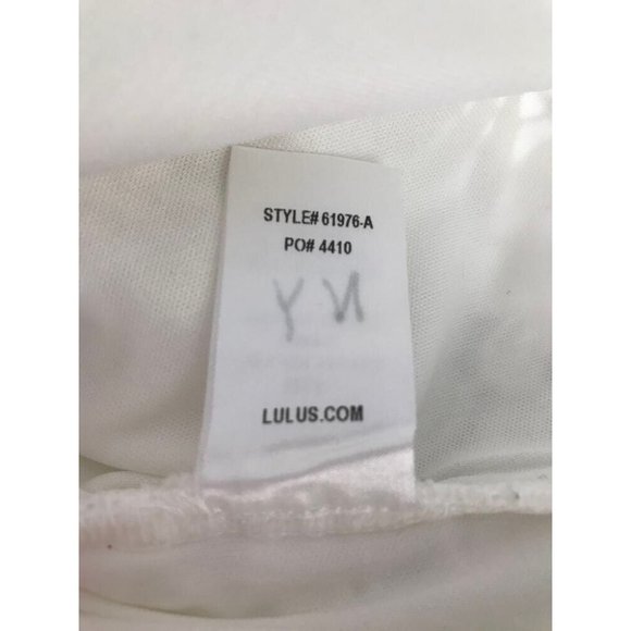 LULU'S Love Poem Crochet Lace Halter Sleeveless Bridal Mini Dress Size XL White - Picture 10 of 10